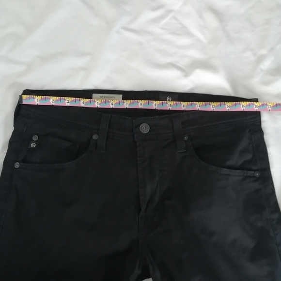 Ag Adriano Goldschmied The Matchbox Slim Straight Black Jeans Men's 31 - Picture 11 of 13